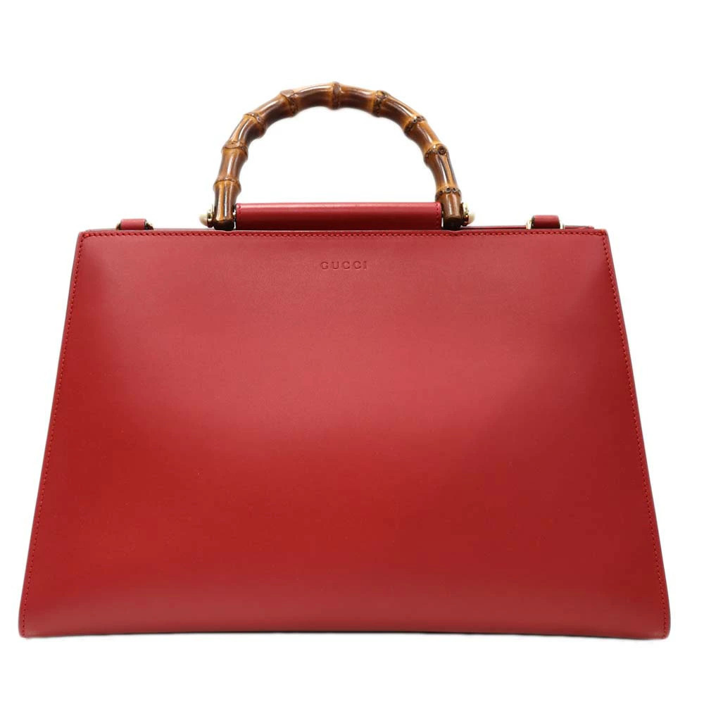 Gucci Bamboo Leather Bag Red